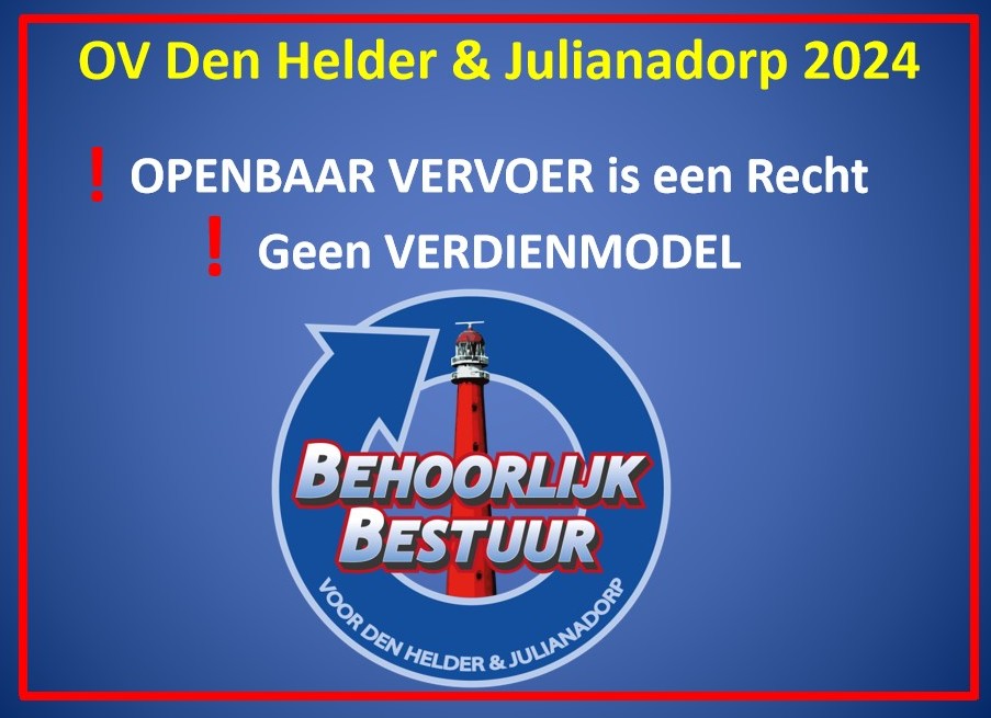 Petitie: Buslijnen Den Helder & Julianadorp, 2024/2025