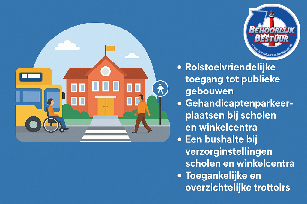 Visie: verkeersveiligheid en parkeervoorzieningen rondom scholen en (zorg) Toegankelijkheid is geen